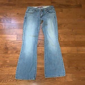Levi Too Super Low Flare Jeans, Size 9M